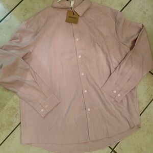 NWT MAPICK Mens Pink Long Sleeve Casual Shirt Button Down size 2XL